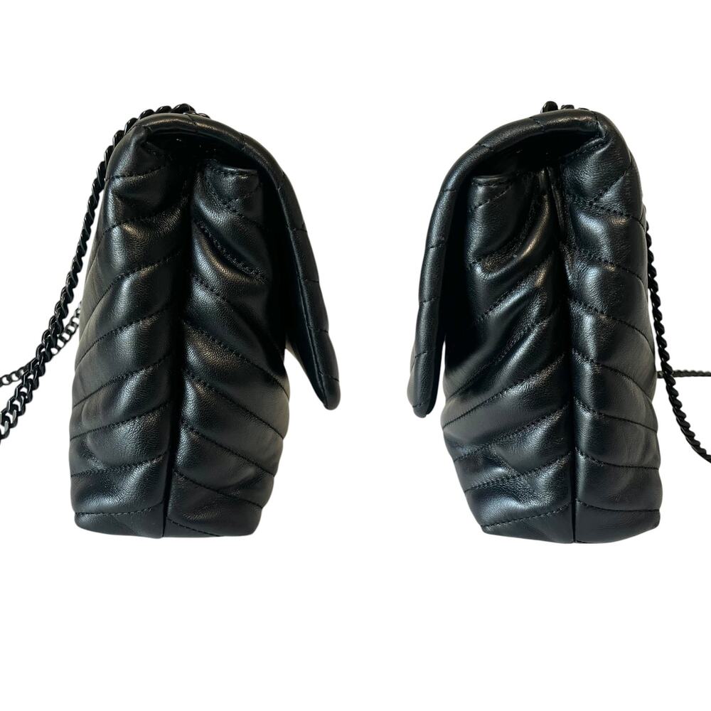 Tory Burch Kira Chevron Powder Coated Leather Quilted Convertible Shoulder Bag - Picture 11 of 12